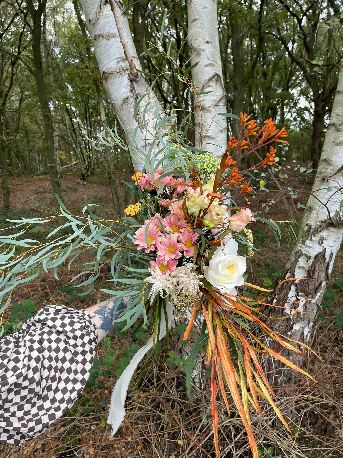 Medium seasonal hand tied bouquet