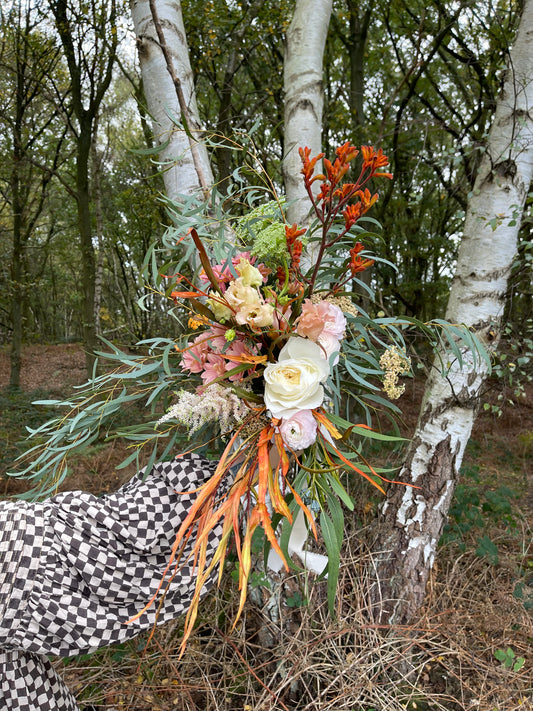 Medium seasonal hand tied bouquet